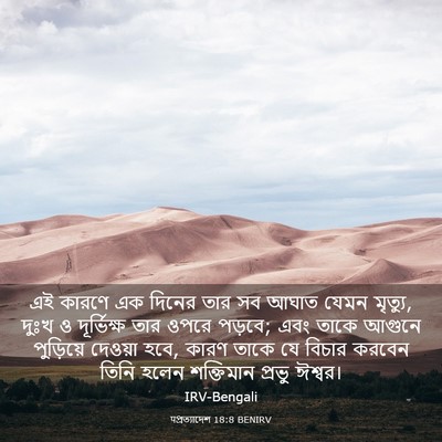 Picture 03 - पপ্রত্যাদেশ 18:8 BENIRV - এই কারণে এক দিনের - Bible Verse Picture
