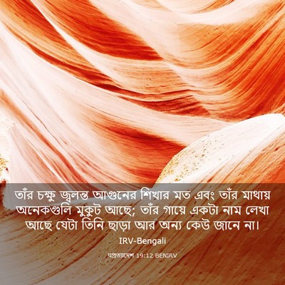 Picture 03 - पপ্রত্যাদেশ 19:12 BENIRV - তাঁর চক্ষু - Bible Verse Picture