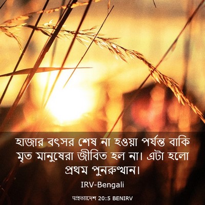 Picture 03 - पপ্রত্যাদেশ 20:5 BENIRV - হাজার বৎসর শেষ না - Bible Verse Picture