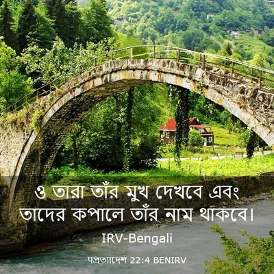 Picture 03 - पপ্রত্যাদেশ 22:4 BENIRV - ও তারা তাঁর মুখ - Bible Verse Picture