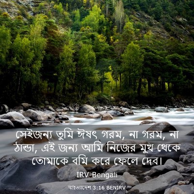 Picture 03 - पপ্রত্যাদেশ 3:16 BENIRV - সেইজন্য তুমি ঈষৎ - Bible Verse Picture