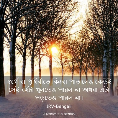 Picture 03 - पপ্রত্যাদেশ 5:3 BENIRV - স্বর্গে বা - Bible Verse Picture