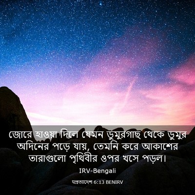 Picture 03 - पপ্রত্যাদেশ 6:13 BENIRV - জোরে হাওয়া দিলে - Bible Verse Picture