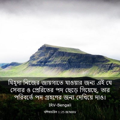 Picture 03 - पশিষ্যচরিত 1:25 BENIRV - যিহূদা নিজের - Bible Verse Picture
