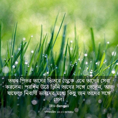 Picture 03 - पশিষ্যচরিত 10:23 BENIRV - তখন পিতর তাদের - Bible Verse Picture