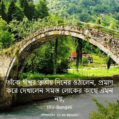 Picture 03 - पশিষ্যচরিত 10:40 BENIRV - তাঁকে ঈশ্বর - Bible Verse Picture