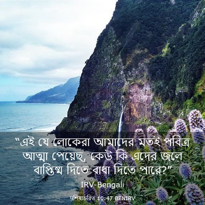 Picture 03 - पশিষ্যচরিত 10:47 BENIRV - “এই যে লোকেরা - Bible Verse Picture