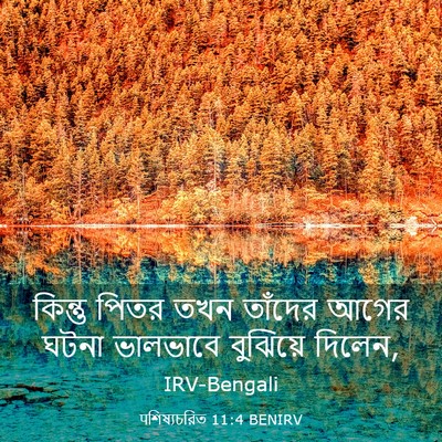 Picture 03 - पশিষ্যচরিত 11:4 BENIRV - কিন্তু পিতর তখন - Bible Verse Picture