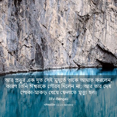 Picture 03 - पশিষ্যচরিত 12:23 BENIRV - আর প্রভুর এক দূত - Bible Verse Picture