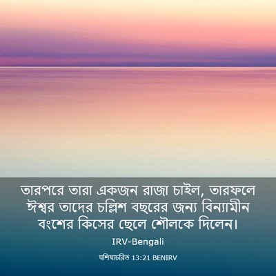 Picture 03 - पশিষ্যচরিত 13:21 BENIRV - তারপরে তারা একজন - Bible Verse Picture