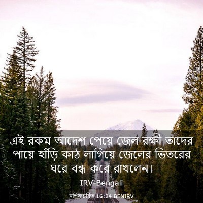 Picture 03 - पশিষ্যচরিত 16:24 BENIRV - এই রকম আদেশ পেয়ে - Bible Verse Picture