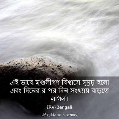 Picture 03 - पশিষ্যচরিত 16:5 BENIRV - এই ভাবে মণ্ডলীগণ - Bible Verse Picture