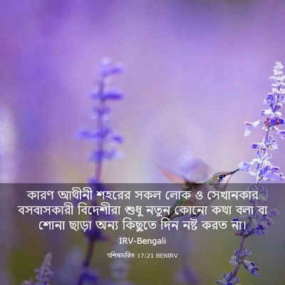 Picture 03 - पশিষ্যচরিত 17:21 BENIRV - কারণ আথীনী শহরের - Bible Verse Picture