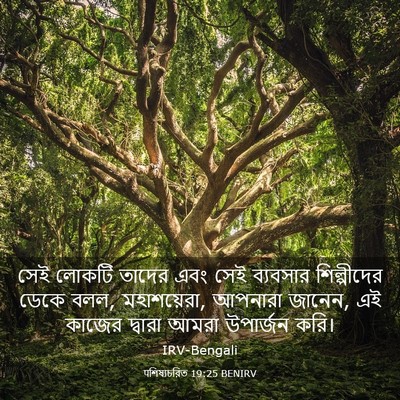 Picture 03 - पশিষ্যচরিত 19:25 BENIRV - সেই লোকটি তাদের - Bible Verse Picture