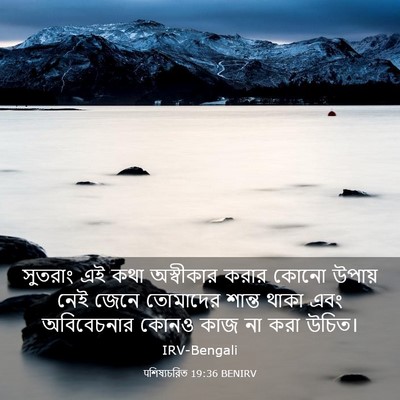 Picture 03 - पশিষ্যচরিত 19:36 BENIRV - সুতরাং এই কথা - Bible Verse Picture