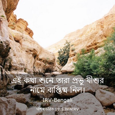 Picture 03 - पশিষ্যচরিত 19:5 BENIRV - এই কথা শুনে তারা - Bible Verse Picture