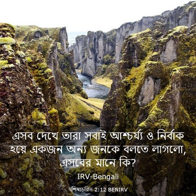 Picture 03 - पশিষ্যচরিত 2:12 BENIRV - এসব দেখে তারা সবাই - Bible Verse Picture
