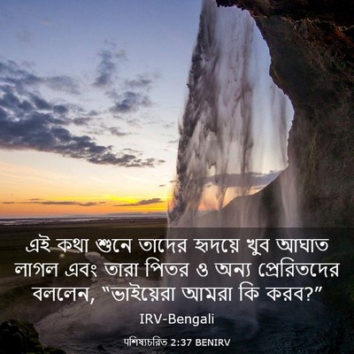 Picture 03 - पশিষ্যচরিত 2:37 BENIRV - এই কথা শুনে তাদের - Bible Verse Picture