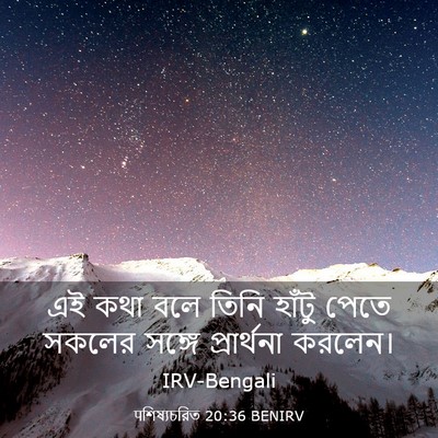 Picture 03 - पশিষ্যচরিত 20:36 BENIRV - এই কথা বলে তিনি - Bible Verse Picture
