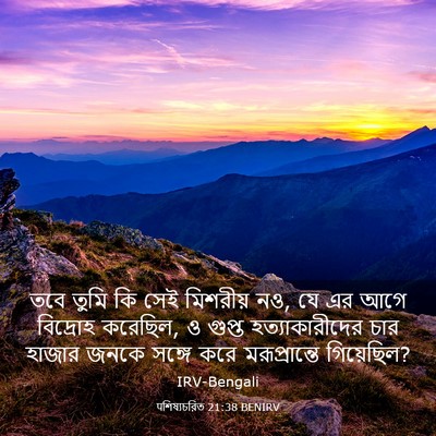 Picture 03 - पশিষ্যচরিত 21:38 BENIRV - তবে তুমি কি সেই - Bible Verse Picture