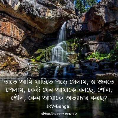Picture 03 - पশিষ্যচরিত 22:7 BENIRV - তাতে আমি মাটিতে - Bible Verse Picture