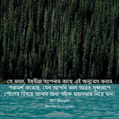 Picture 03 - पশিষ্যচরিত 23:20 BENIRV - সে বলল, ইহুদীরা - Bible Verse Picture