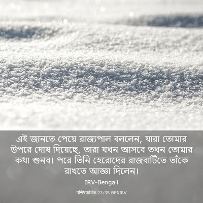 Picture 03 - पশিষ্যচরিত 23:35 BENIRV - এই জানতে পেয়ে - Bible Verse Picture