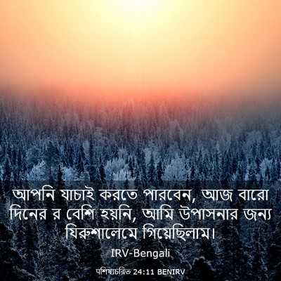 Picture 03 - पশিষ্যচরিত 24:11 BENIRV - আপনি যাচাই করতে - Bible Verse Picture