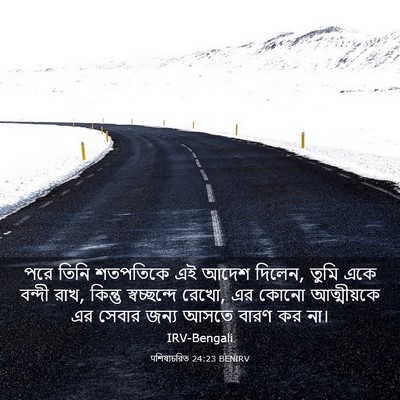 Picture 03 - पশিষ্যচরিত 24:23 BENIRV - পরে তিনি শতপতিকে - Bible Verse Picture
