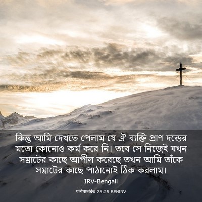 Picture 03 - पশিষ্যচরিত 25:25 BENIRV - কিন্তু আমি দেখতে - Bible Verse Picture