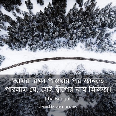 Picture 03 - पশিষ্যচরিত 28:1 BENIRV - আমরা রক্ষা - Bible Verse Picture