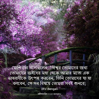 Picture 03 - पশিষ্যচরিত 3:22 BENIRV - মোশি তো বলেছিলেন, - Bible Verse Picture