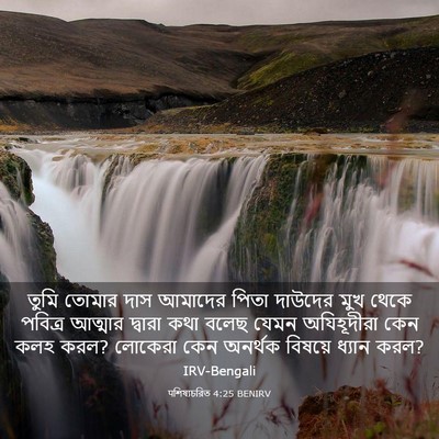 Picture 03 - पশিষ্যচরিত 4:25 BENIRV - তুমি তোমার দাস - Bible Verse Picture