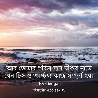 Picture 03 - पশিষ্যচরিত 4:30 BENIRV - আর তোমার পবিত্র - Bible Verse Picture