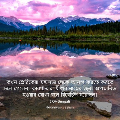 Picture 03 - पশিষ্যচরিত 5:41 BENIRV - তখন প্রেরিতেরা - Bible Verse Picture