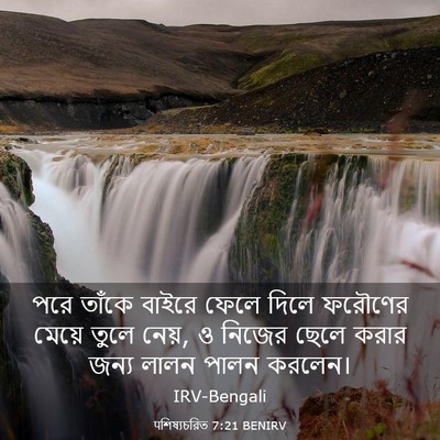 Picture 03 - पশিষ্যচরিত 7:21 BENIRV - পরে তাঁকে বাইরে - Bible Verse Picture