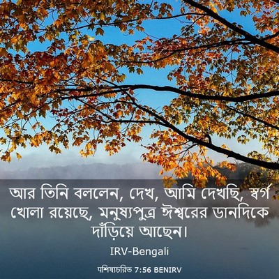 Picture 03 - पশিষ্যচরিত 7:56 BENIRV - আর তিনি বললেন, দেখ, - Bible Verse Picture