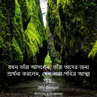 Picture 03 - पশিষ্যচরিত 8:15 BENIRV - যখন তাঁরা আসলেন, - Bible Verse Picture