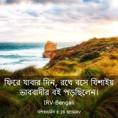 Picture 03 - पশিষ্যচরিত 8:28 BENIRV - ফিরে যাবার দিন, রথে - Bible Verse Picture