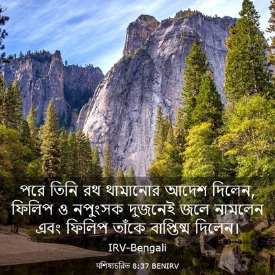 Picture 03 - पশিষ্যচরিত 8:37 BENIRV - পরে তিনি রথ - Bible Verse Picture