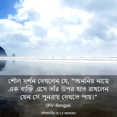 Picture 03 - पশিষ্যচরিত 9:12 BENIRV - শৌল দর্শন দেখলেন - Bible Verse Picture