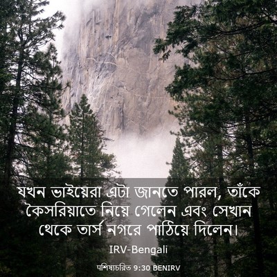 Picture 03 - पশিষ্যচরিত 9:30 BENIRV - যখন ভাইয়েরা এটা - Bible Verse Picture