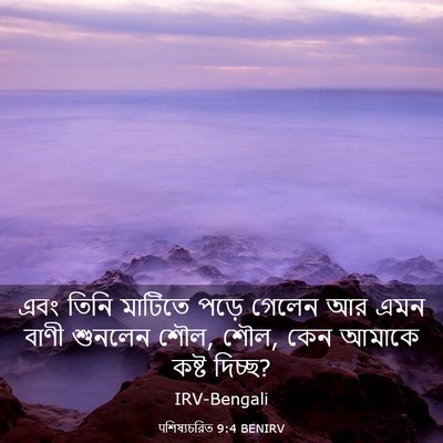 Picture 03 - पশিষ্যচরিত 9:4 BENIRV - এবং তিনি মাটিতে - Bible Verse Picture