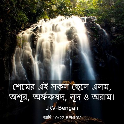 Picture 03 - আদি 10:22 BENIRV - শেমের এই সকল ছেলে - Bible Verse Picture
