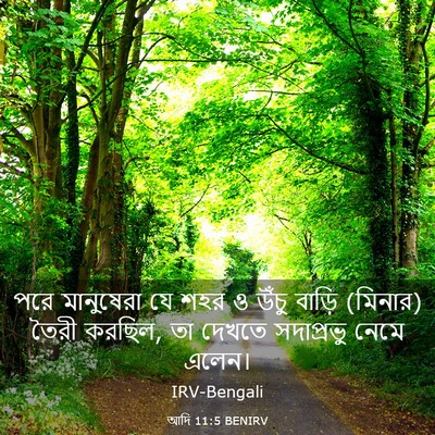 Picture 03 - আদি 11:5 BENIRV - পরে মানুষেরা যে - Bible Verse Picture