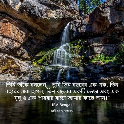 Picture 03 - আদি 15:9 BENIRV - তিনি তাঁকে বললেন, - Bible Verse Picture