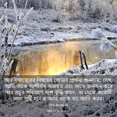 Picture 03 - আদি 17:20 BENIRV - আর ইস্মায়েলের - Bible Verse Picture