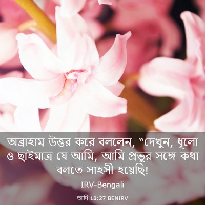 Picture 03 - আদি 18:27 BENIRV - অব্রাহাম উত্তর - Bible Verse Picture
