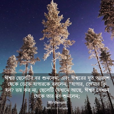 Picture 03 - আদি 21:17 BENIRV - ঈশ্বর ছেলেটির বর - Bible Verse Picture