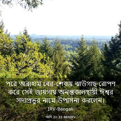 Picture 03 - আদি 21:33 BENIRV - পরে অব্রাহাম - Bible Verse Picture